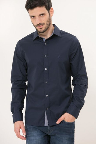 חולצה מכופתרת Nautica לגברים גזרת Tailored Fit