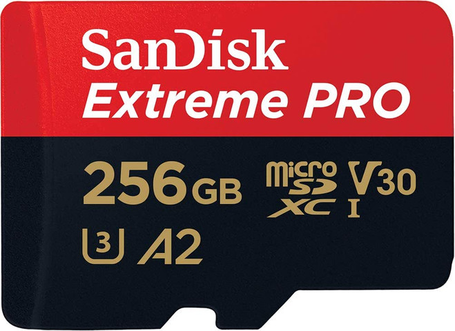כרטיס זיכרון Sandisk Extreme Pro 256GB Micro SD UHS 200Mb/s SDSQXCD-256G-GN6MA