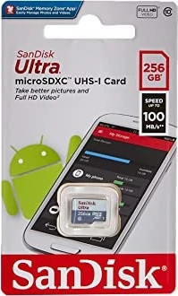 כרטיס זיכרון SanDisk Ultra Android microSDHC 256GB SDSQUNR-256G-GN3MN בצבע ירוק