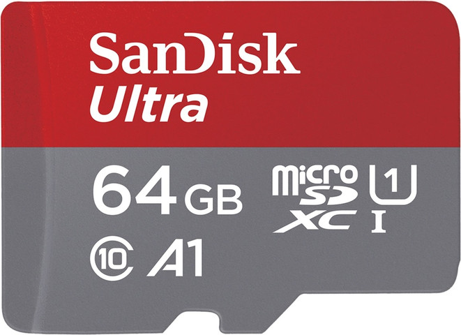 כרטיס זיכרון Sandisk Ultra 64GB Micro SD 140Mb/s SDSQUAB-064G-GN6MN