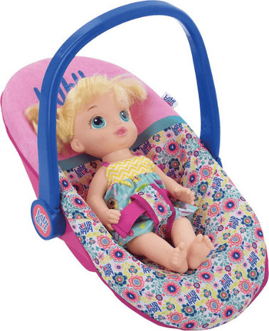סט עגלת בובות עם בובה וסלקל BABY ALIV