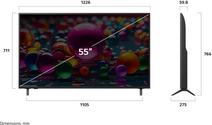 טלוויזיה חכמה LG 55" 4K Smart LED 55UA85006LA webOS25