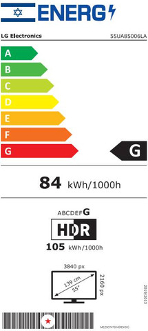 טלוויזיה חכמה LG 55" 4K Smart LED 55UA85006LA webOS25