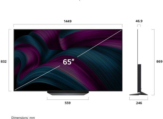 טלוויזיה חכמה LG 65" UHD Oled 4K Smart OLED65CS5VA webOS25