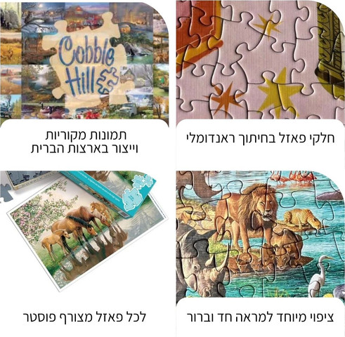 פאזל איכותי 1000 חלקים - כפר צרפתי