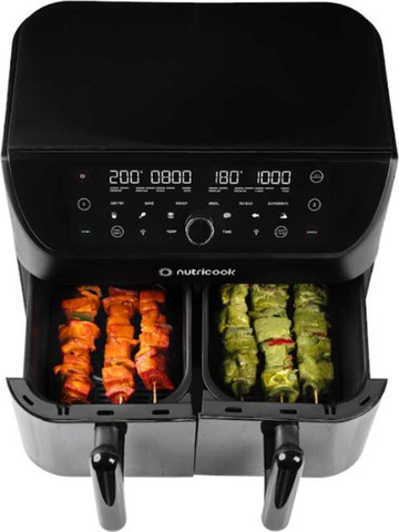 סיר טיגון ללא שמן 8.5 ליטר 2 תאים NutriCook Air Fryer Duo Vision NC-AFD185V