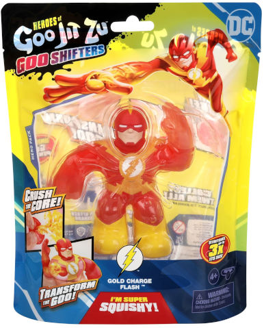 גו ג'יט זו X דיסי DC- בובה נמתחת - סטרץ' Goo Shifters גיבורי על פלאש - Goo Jit Zu