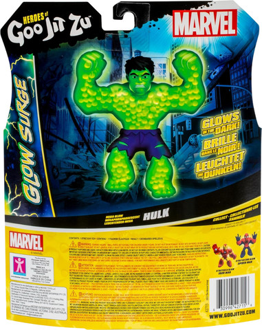 גו ג'יט זו - דמות נמתחת זוהר בוהק - סטרץ' Glow Surge האלק הענק הירוק - Goo Jit Zu