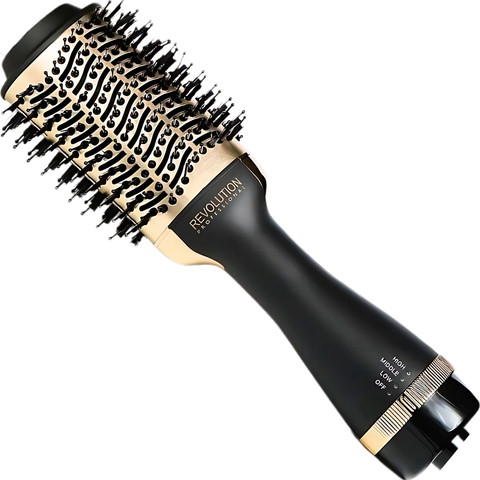 מברשת שיער חשמלית מקצועית 4 ב-1 Revolution Professional רבולושיין פרופשיונל One-Step Hair Dryer - זהב