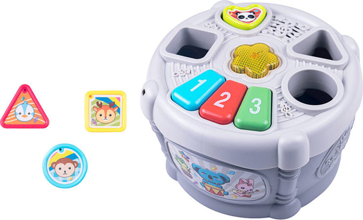 תוף מיון צורות אינטראקטיבי דובר עברית - Spark Toys