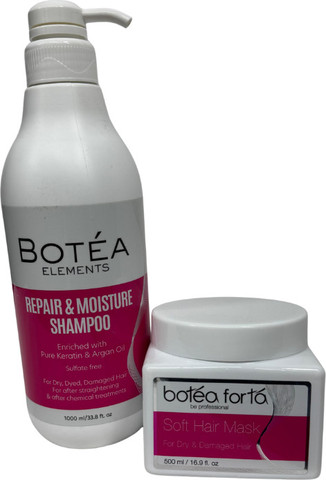 סט בוטאה לשיקום אינטנסיבי: שמפו Repair & Moisture ומסכה Soft Hair Mask – Botéa