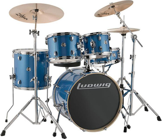 מערכת תופים "22 עם אביזרים  Evolution Blue Sparkle