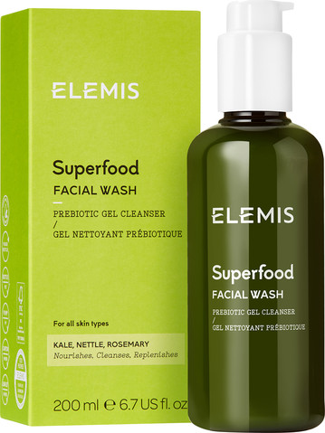 SUPERFOOD תרחיץ פנים במרקם ג'ל
