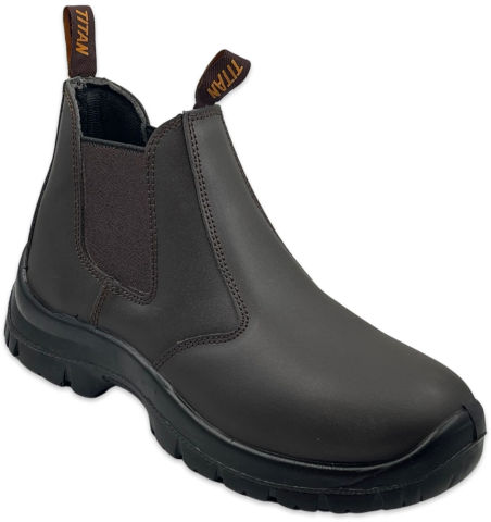 מגפי עור צ'לסי 37-47 TITAN חום כהה CHELSEA NST OB BROWN