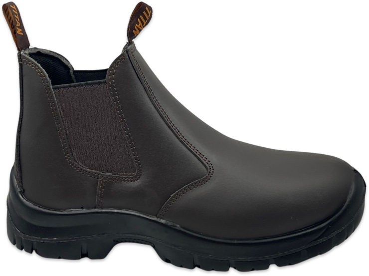 מגפי עור צ'לסי 37-47 TITAN חום כהה CHELSEA NST OB BROWN