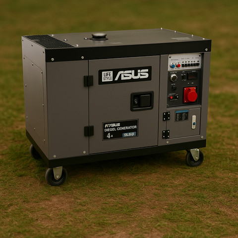 גנרטור דיזל לשעת חירום 7000W חד פאזי בהפעלת ATS אוטומטית ASUS LifeStyle