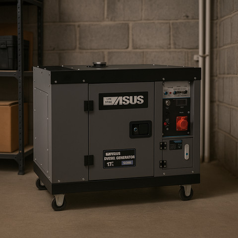גנרטור דיזל לשעת חירום 7000W חד פאזי בהפעלת ATS אוטומטית ASUS LifeStyle