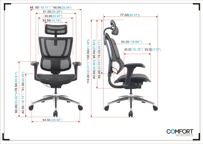 כיסא ארגונומי מירוס MIRUS PROJECT לישיבה ממושכת מבית קומפורט