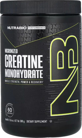 NUTRABIO אבקת קריאטין מונוהידראט מיקרונייזד