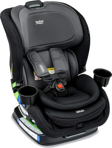 כיסא בטיחות צר פופלר קליק טייט Poplar ClickTight עם בד SafeWash ללא כימיכלים - שחור/אפור Stone Onyx
