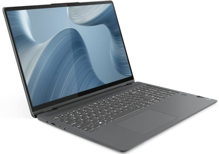 מחשב נייד מהסדרה המבוקשת LENOVO FLEX 5 כולל מעבד I7 דור 12 ומסך מגע מתהפך 16 אינץ' זיכרון 16GB ודיסק קשיח 512GB SSD מערכת הפעלה WIN 11 HOME