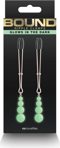 מהדקי פטמות | זוהרים בחושך | Nipple Clamps G2 ,זהב