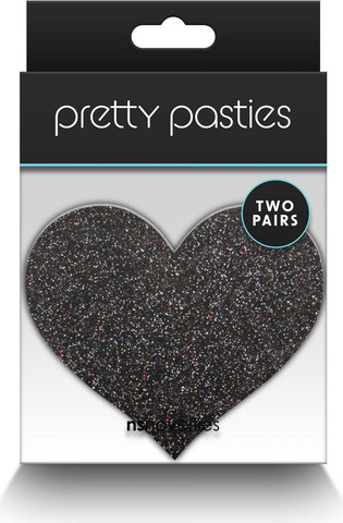 מדבקות פיטמה בצורת לב | 2 זוגות בצבעים שונים | Pasties Glitter Hearts ,מיקס