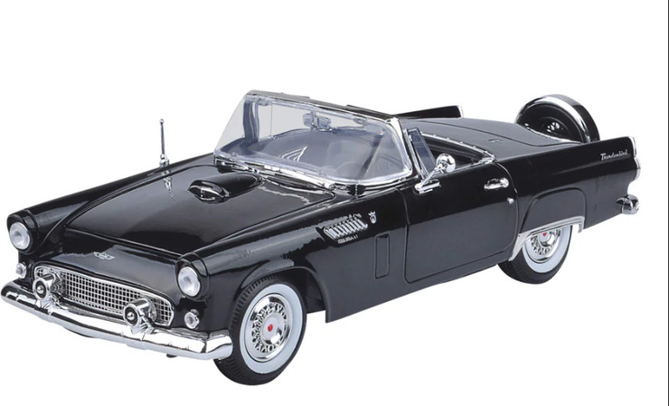 דגם פורד 1956 Ford Thunderbird Convertible בקנה מידה 1:18 – דגם אספנות איכותי מוטורמקס| Motormax