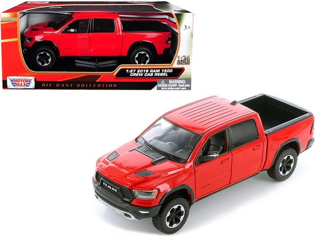 מוטורמקס דודג' ראם 1:27 – דגם אספנות איכותי RAM Rebel 1500 Crew 2019 Motormax Dodge