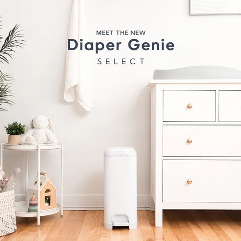 פח חיתולים לבן genie select + מחסנית