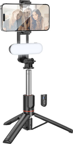חצובת סלפי עם תאורת LED ושלט Bluetooth Hoco DYY02