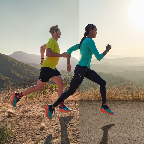 HOKA Challenger 7 - נעלי ספורט נשים הוקה צלנג'ר 7 בצבע כחול/ירקרק