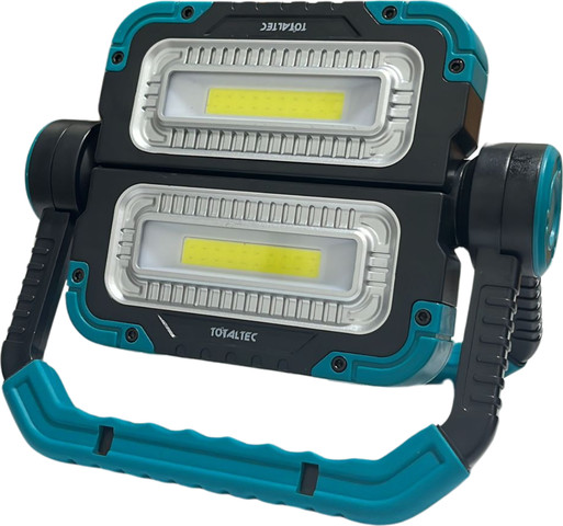 פנס לד נטען נייד עצמתי במיוחד + סוללת גיבוי 20W עם אור לבן נקי ואיכותי 2 תאים, קל ונח לנשיאה