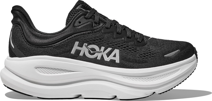 HOKA BONDI WIDE 9 - נעלי ספורט גברים בונדי 9 רחבות בצבע שחור/לבן