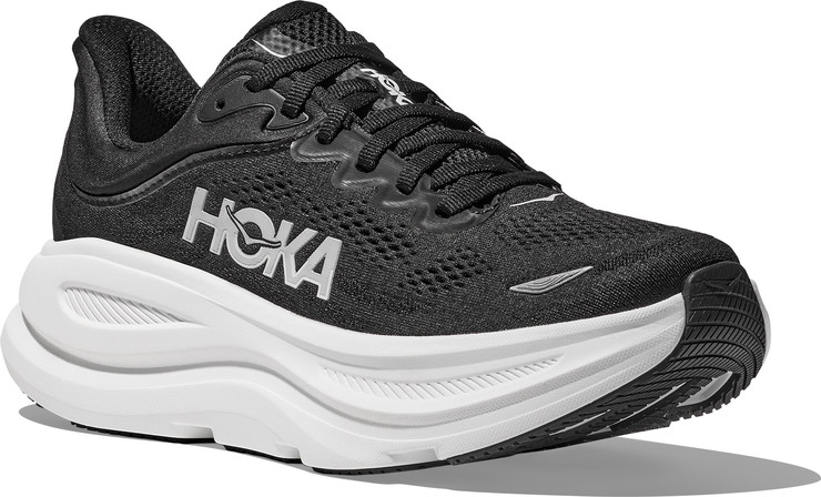 HOKA BONDI WIDE 9 - נעלי ספורט גברים בונדי 9 רחבות בצבע שחור/לבן