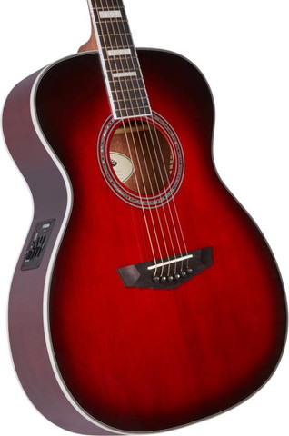 גיטרה אקוסטית מוגברת PREMIER TAMMANY - TRANS BLACK CHERRY BURST
