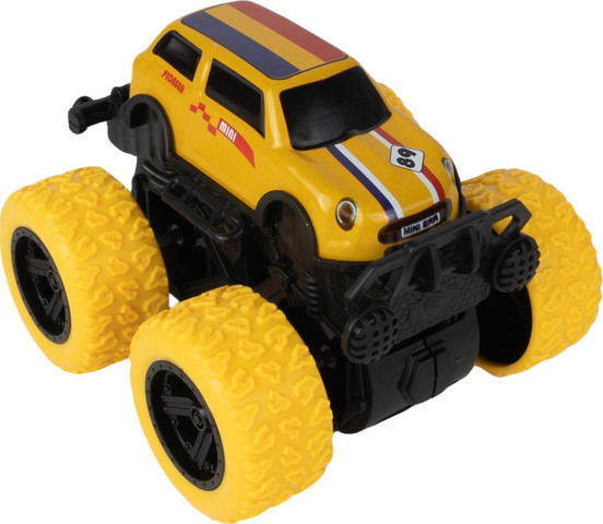 מכונית מונסטר Monster Truck עם הנעה בדחיפה וסיבוב 360 (מגוון דגמים)