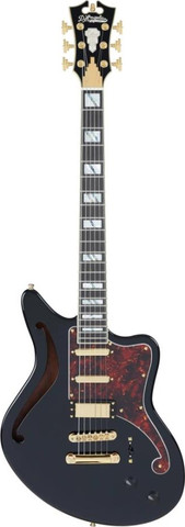 גיטרה חשמלית + ארגז  DELUXE BEDFORD BLACK w/ stop-bar