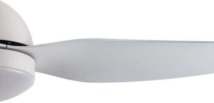 מאוורר תקרה לפרגולה 50" כולל שלט ותאורת LED 20W משתנה Norther נורטר Dolphin לבן (מנוע DC)