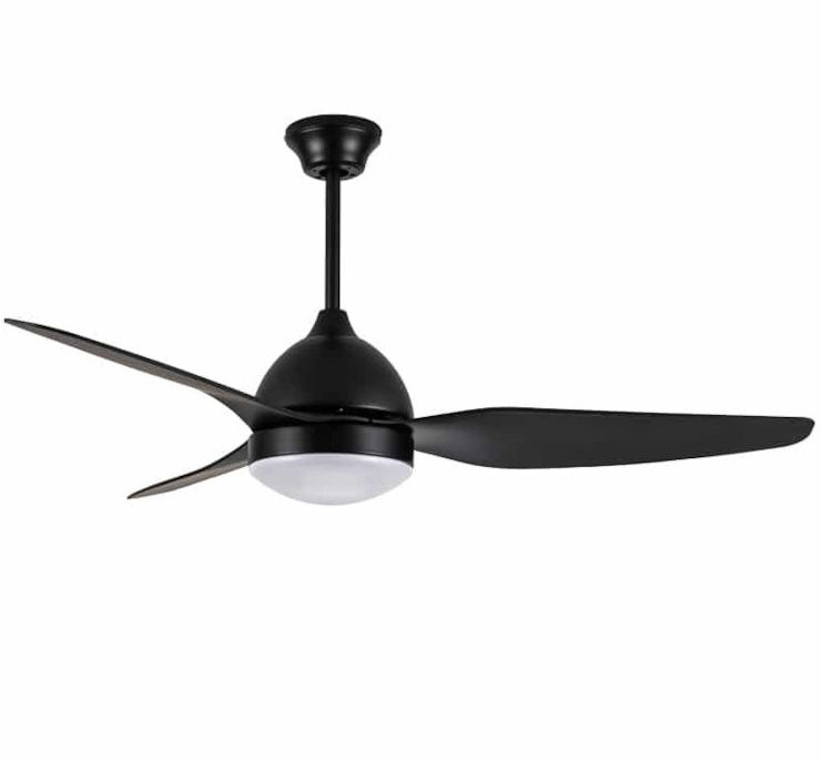 מאוורר תקרה לפרגולה 50" כולל שלט ותאורת LED 20W משתנה Norther נורטר Dolphin שחור (מנוע DC)