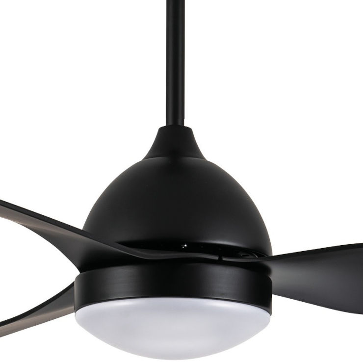 מאוורר תקרה לפרגולה 50" כולל שלט ותאורת LED 20W משתנה Norther נורטר Dolphin שחור (מנוע DC)