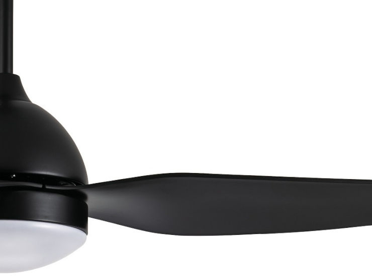 מאוורר תקרה לפרגולה 50" כולל שלט ותאורת LED 20W משתנה Norther נורטר Dolphin שחור (מנוע DC)