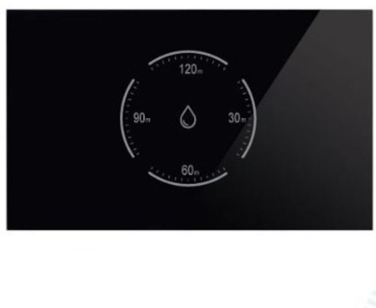 מפסק חכם לדוד באמצעות WiFi לקופסא 3 מקום Smartr סמארטר TOUCH GLASS WIFI שחור