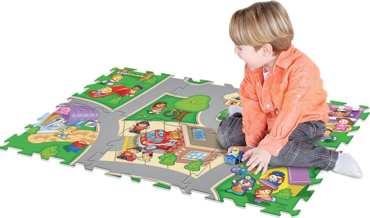 משטח פעילות פאזל קשיח 6 חלקים - fisher Price