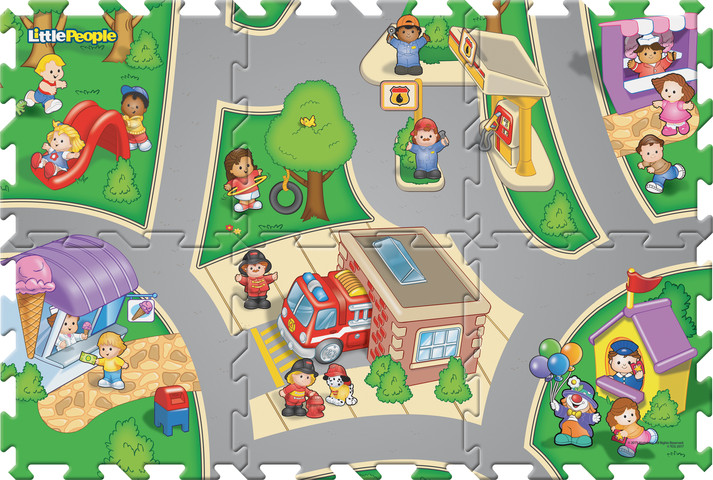 משטח פעילות פאזל קשיח 6 חלקים - fisher Price