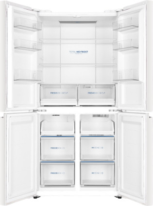 מקרר 4 דלתות - 463 ליטר Haier האייר HRF-4560F זכוכית לבנה