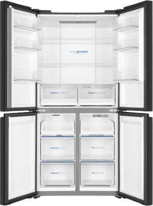 מקרר 4 דלתות - 463 ליטר Haier האייר HRF-4560F זכוכית שחורה
