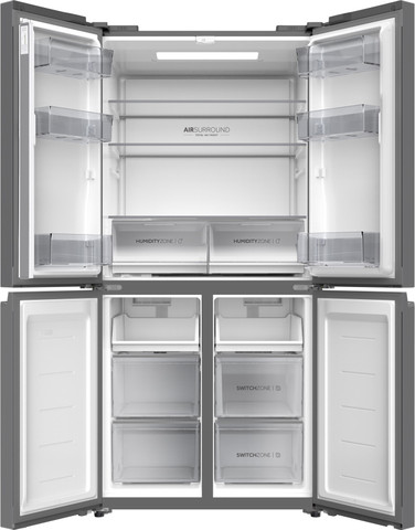 מקרר 4 דלתות - 507 ליטר Haier האייר HRF-5800FB זכוכית שחורה