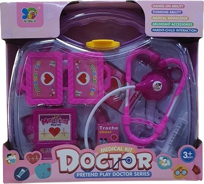 ערכת רופא במזוודה-ורוד