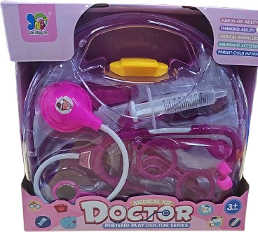ערכת רופא במזוודה-ורוד